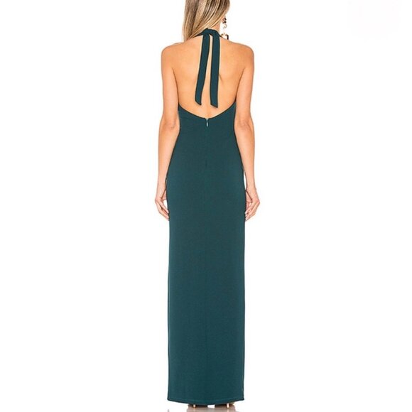 Nookie Passion Gown Halter Long Length Maxi Teal Size Large - Picture 2 of 10